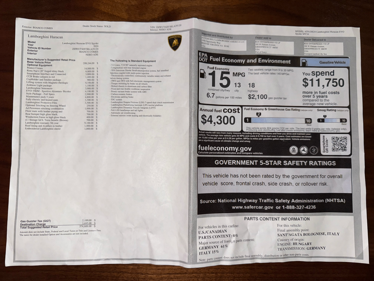 2024 Lamborghini HURACAN EVO BASE 缩略图 29