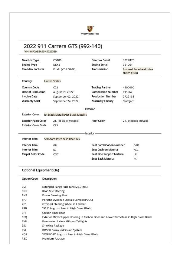2022 Porsche 911 911 CARRERA GTS 缩略图 24