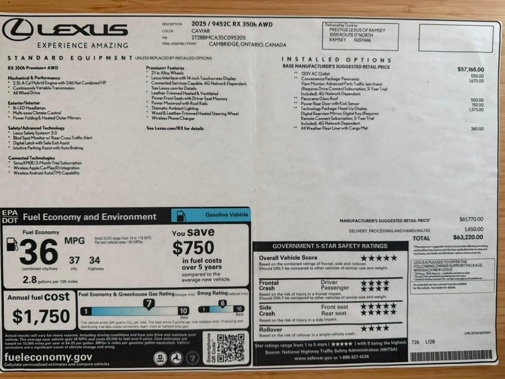 2025 Lexus RX 350H PREMIUM PLUS — миниатюра 11
