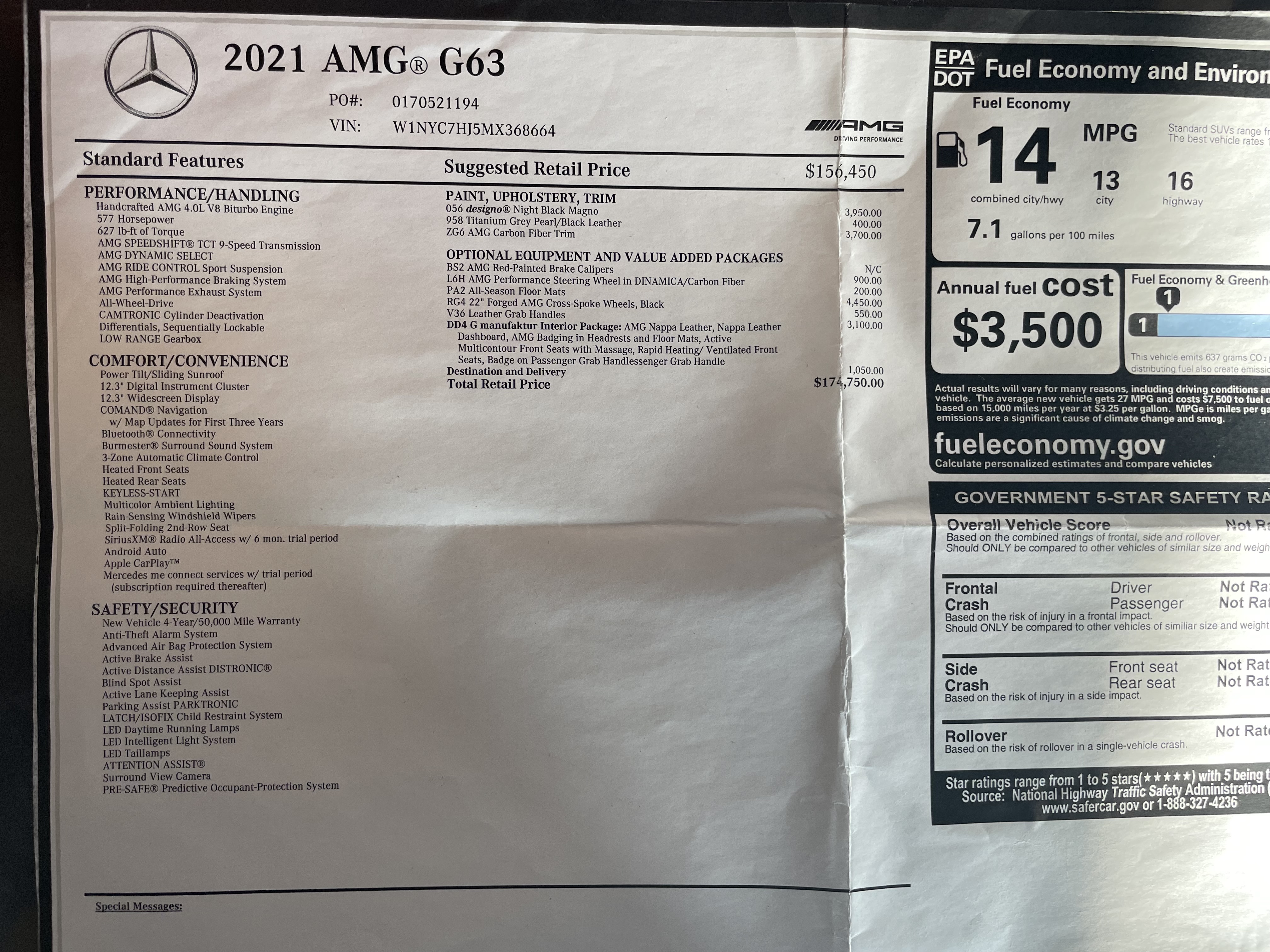 2021 Mercedes-BENZ AMG G 63 BASE — фото 7