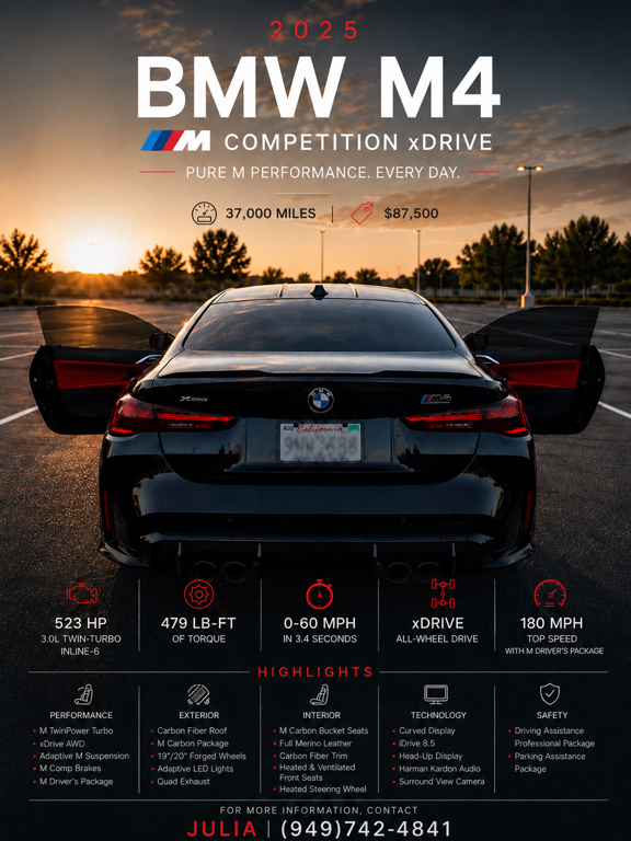 صورة 1 لـ 2025 BMW M4 COMPETITION XDRIVE