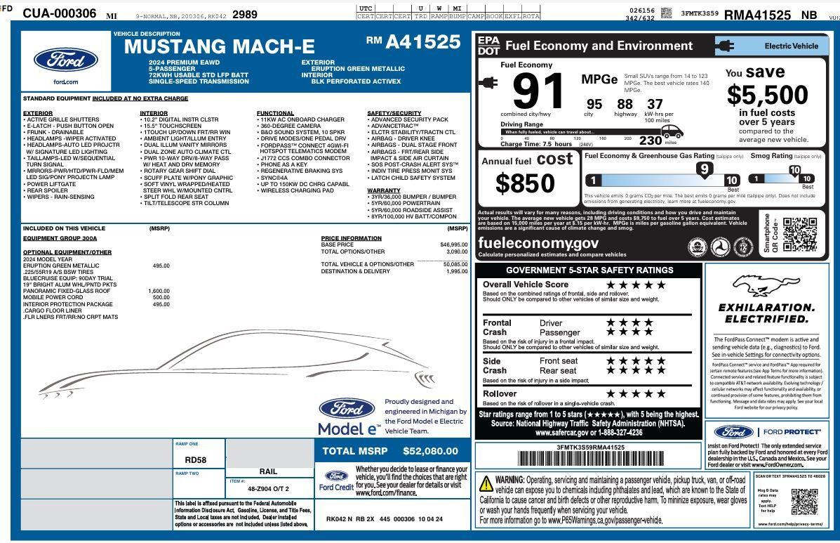 2024 FORD MUSTANG MACH-E PREMIUM 照片 1