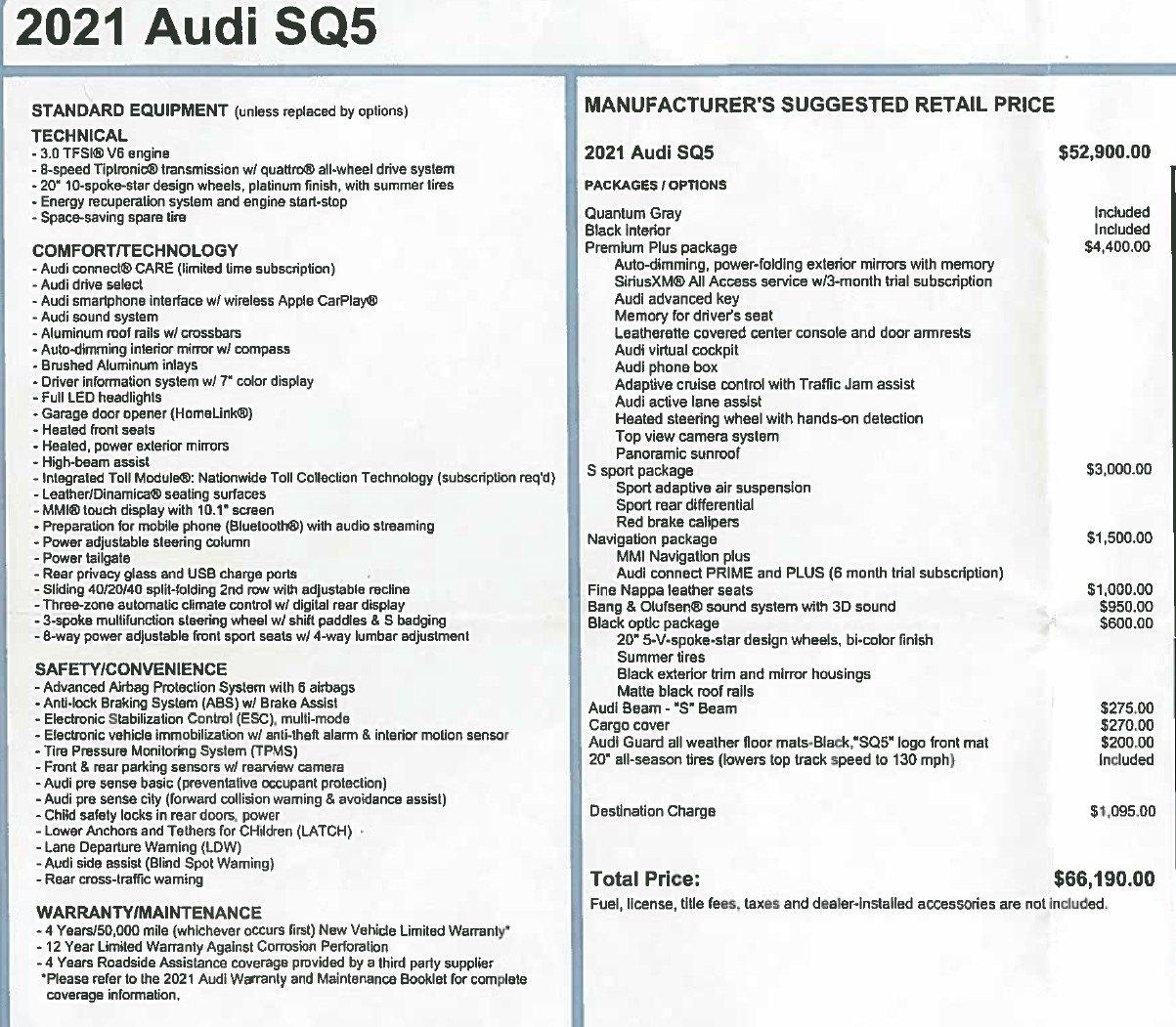 صورة 7 لـ 2021 AUDI SQ5 3.0T PREMIUM PLUS
