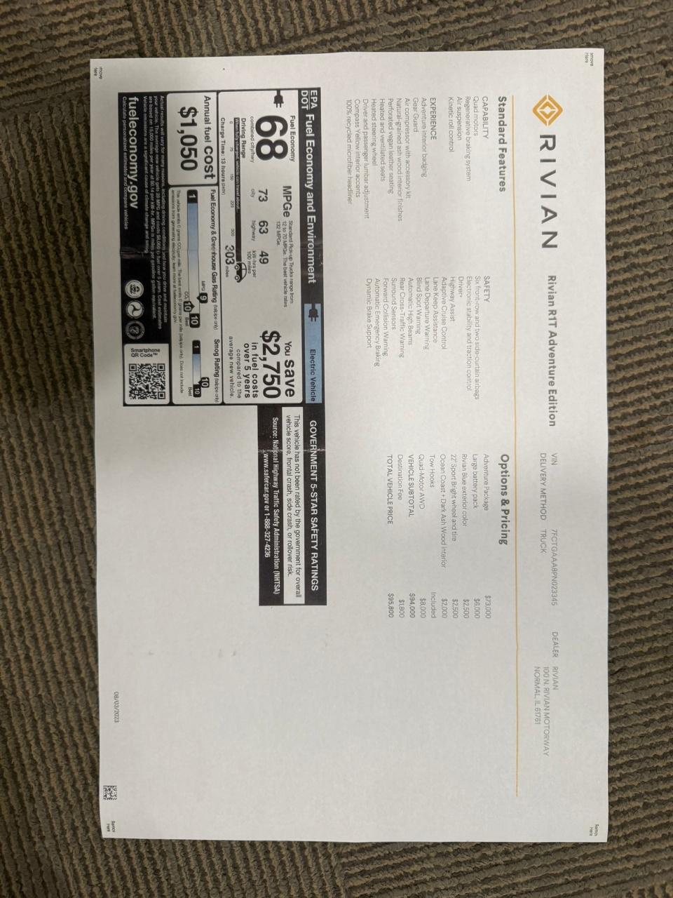 صورة مصغرة 25 لـ 2023 Rivian R1T ADVENTURE QUAD-MOTOR LARGE PACKAGE