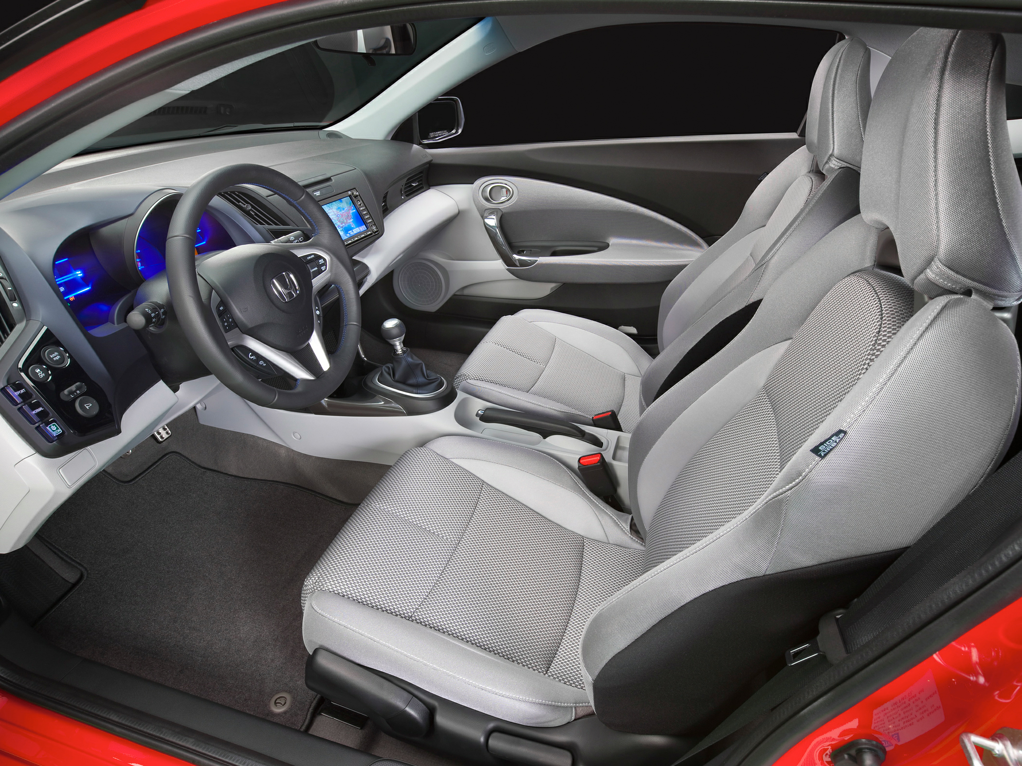 2011 Honda CRZ EX Sport Hybrid Coupe Black Interior Detail In
