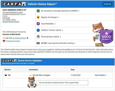 2023 Genesis GV80 2.5T