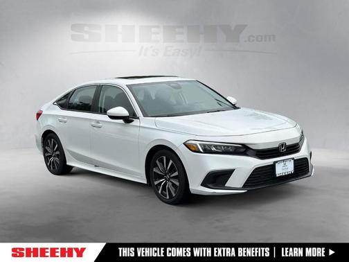 Platinum White Pearl 2023 Honda Civic EX