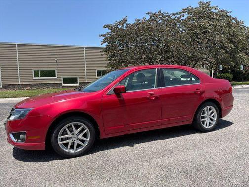 Red 2012 Ford Fusion SEL