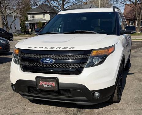 White Platinum Metallic Tri-Coat 2014 Ford Explorer Sport