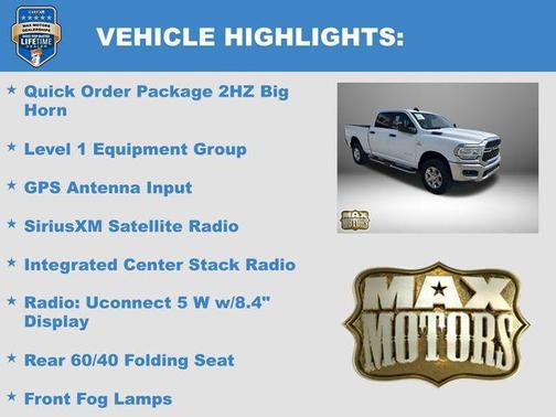 Bright White Clearcoat 2023 RAM 2500 Big Horn Crew Cab 4x4 6'4' Box