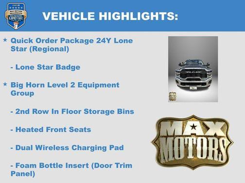 2025 RAM 2500 Lone Star Crew Cab 4x4 6'4' Box