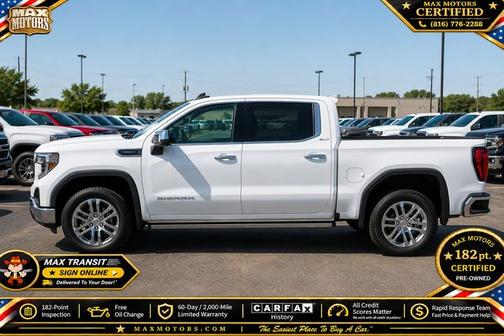 White Frost Tricoat 2025 GMC Sierra 1500 SLT