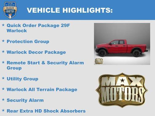 Flame Red Clearcoat 2022 RAM 1500 Classic Warlock Quad Cab 4x4 6'4' Box