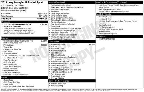 2011 Jeep Wrangler Unlimited Sport