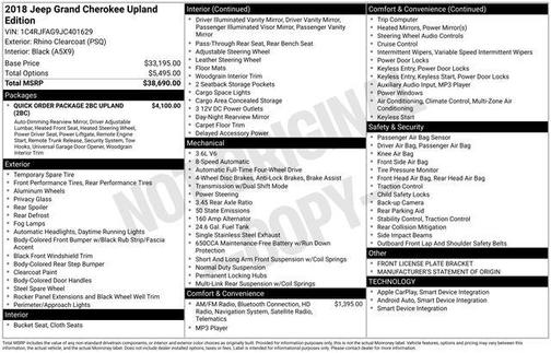 2018 Jeep Grand Cherokee Upland
