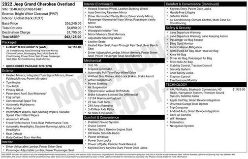 2022 Jeep Grand Cherokee Overland