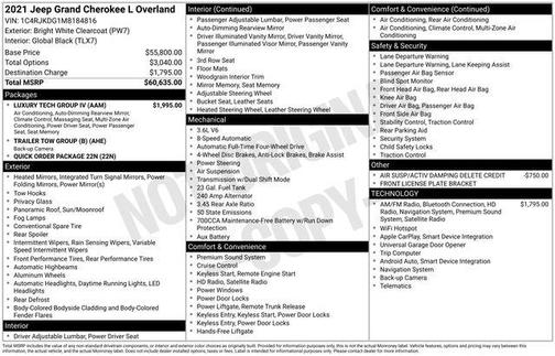 2021 Jeep Grand Cherokee L Overland