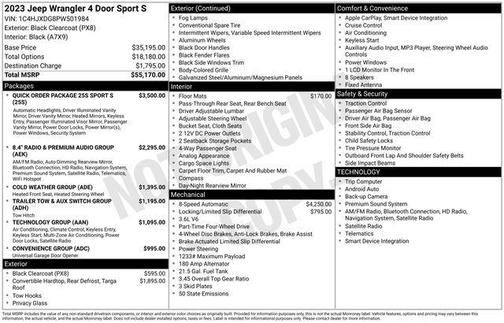 2023 Jeep Wrangler Sport S