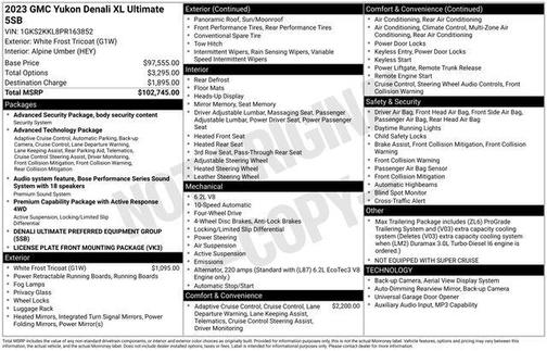2023 GMC Yukon XL Denali Ultimate
