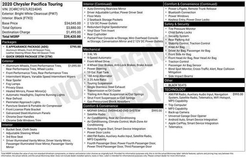 2020 Chrysler Pacifica Touring