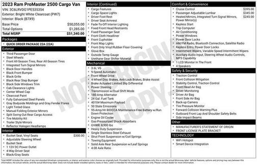2023 RAM ProMaster 2500 High Roof