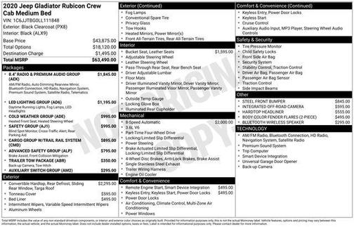 2020 Jeep Gladiator Rubicon