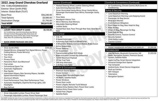 2022 Jeep Grand Cherokee Overland