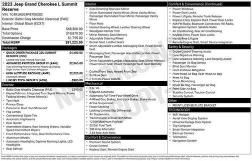 2023 Jeep Grand Cherokee L Summit Reserve