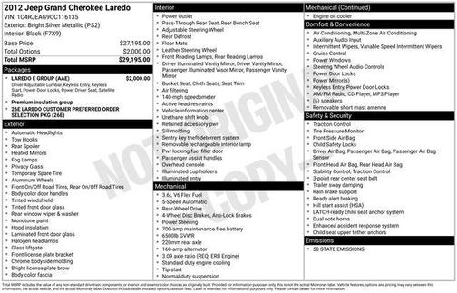 2012 Jeep Grand Cherokee Laredo