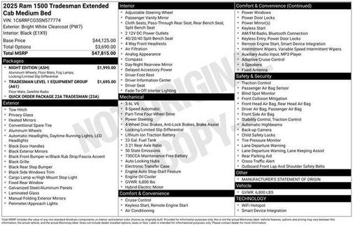 2025 RAM 1500 Tradesman