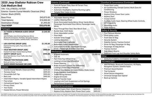 2020 Jeep Gladiator Rubicon