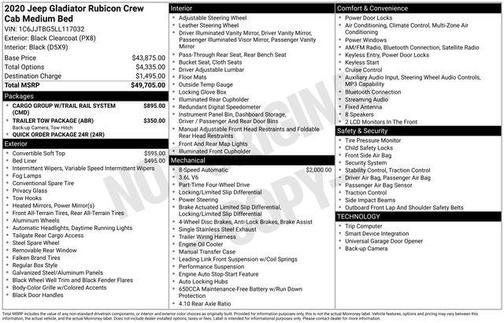 2020 Jeep Gladiator Rubicon