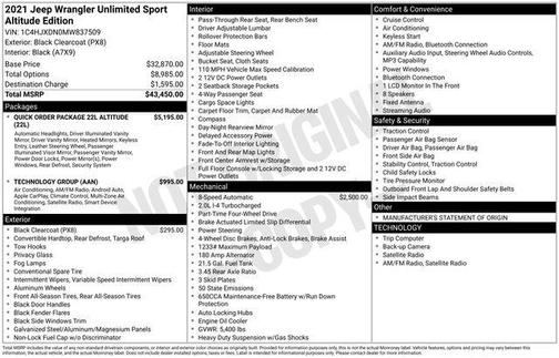 2021 Jeep Wrangler Unlimited Sport Altitude