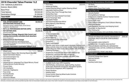 2018 Chevrolet Tahoe Premier