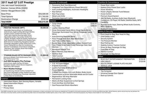 2017 Audi Q7 3.0T Prestige