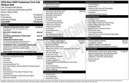 2024 RAM 2500 Tradesman Crew Cab 4x4 6'4' Box