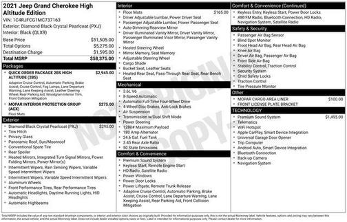 2021 Jeep Grand Cherokee High Altitude