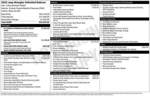 2020 Jeep Wrangler Unlimited Rubicon