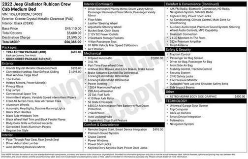 2022 Jeep Gladiator Rubicon