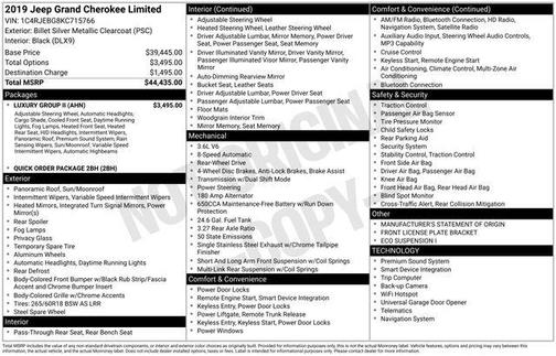 2019 Jeep Grand Cherokee Limited