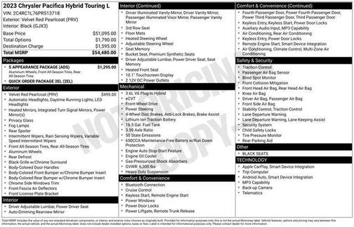 2023 Chrysler Pacifica Hybrid Touring L