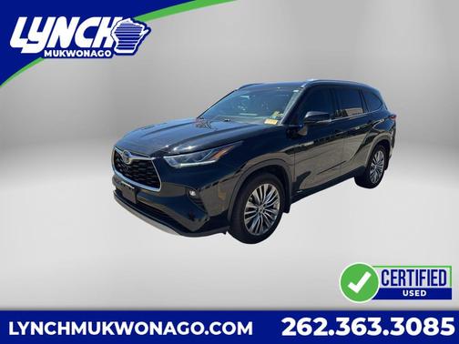 Midnight Black Metallic 2021 Toyota Highlander Hybrid Platinum