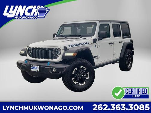 Bright White Clearcoat 2025 Jeep Wrangler 4xe Rubicon