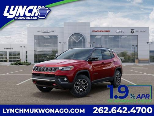 Red 2026 Jeep Compass Trailhawk
