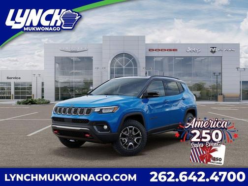 Hydro Blue Pearlcoat 2026 Jeep Compass Trailhawk