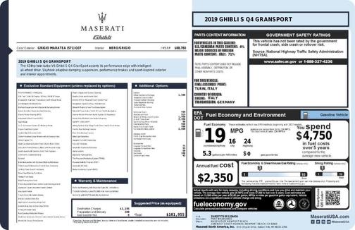 2019 Maserati Ghibli S Q4 GranSport