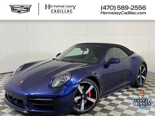 Blue Metallic 2022 Porsche 911 Carrera 4S Cabriolet