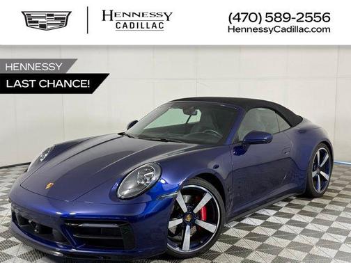 Blue Metallic 2022 Porsche 911 Carrera 4S Cabriolet