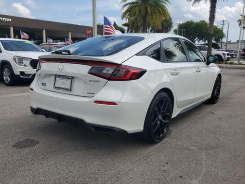 Platinum White Pearl 2025 Honda Civic Hybrid Sport