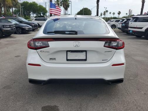 Platinum White Pearl 2025 Honda Civic Hybrid Sport